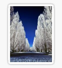 An alley in infrared Sticker