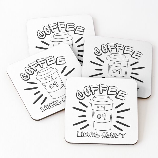 Item preview, Coffee is my #1 liquid asset black designed and sold by DesignsVault.