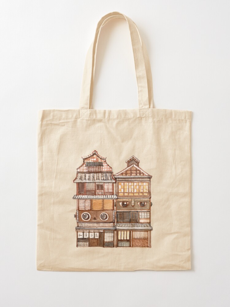 "Cute Kyoto Houses " Tote Bag for Sale by whya Redbubble