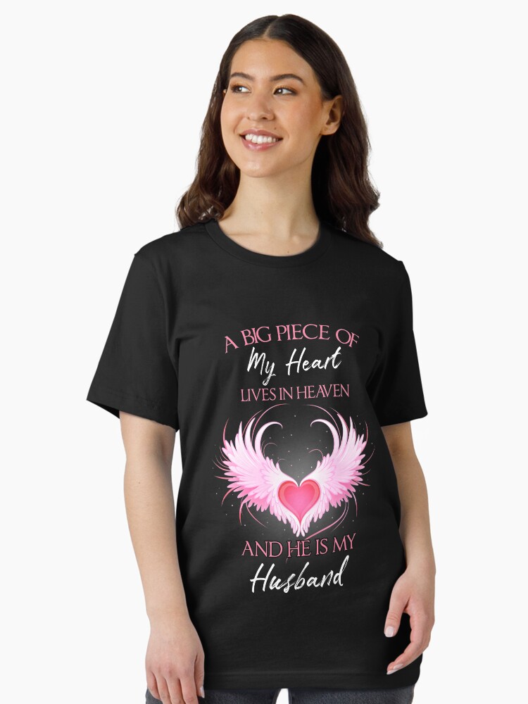 For My Husband Lives In Heaven-Husband Guardian Angel Tshirt For My Husband Lives In Heaven-Husband Guardian Angel Tshirt