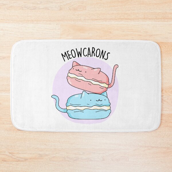 Item preview, Meowcarons Funny Macaron Puns  designed and sold by punnybone.