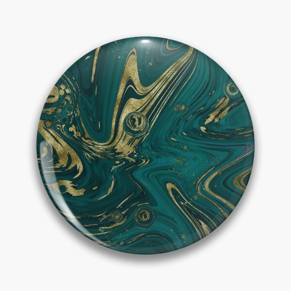 Item preview, Teal Marble & Gold Faux Glitter Abstract Art designed and sold by Karen McFarland.