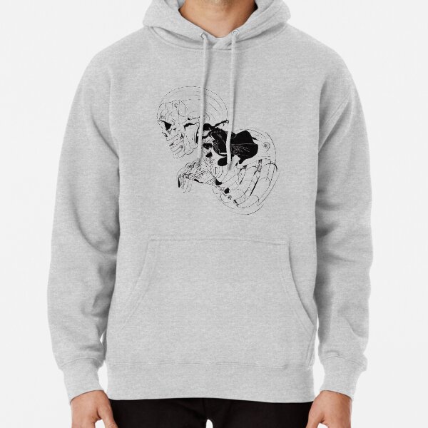 Crâne de ninja (option 01 noir) Sweat à capuche épais