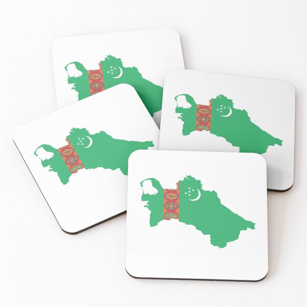 Item preview, Turkmenistan Flag Map designed and sold by FoxShop.