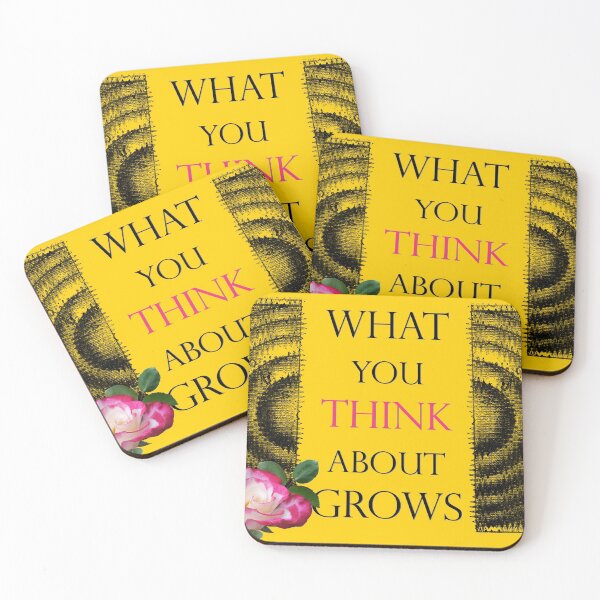 Item preview, What You Think About Grows, the Ripple Effect Yellow Background designed and sold by SpiritGifts.