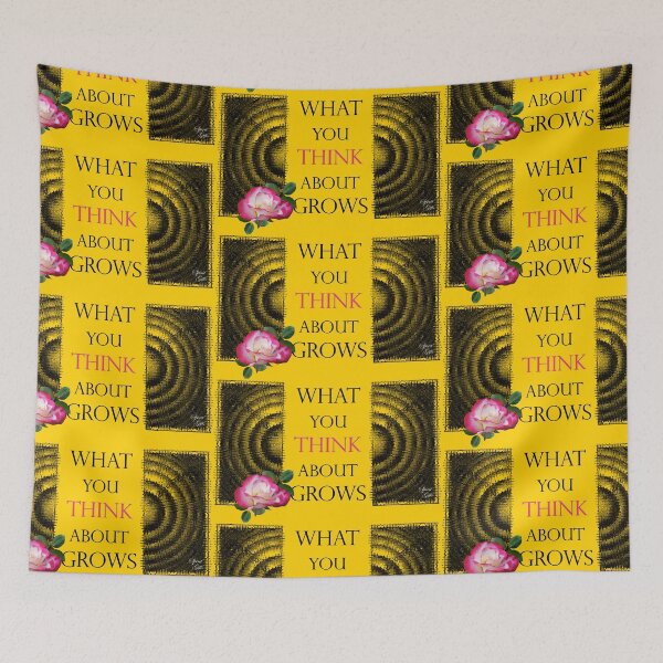 Item preview, What You Think About Grows, the Ripple Effect Yellow Background designed and sold by SpiritGifts.