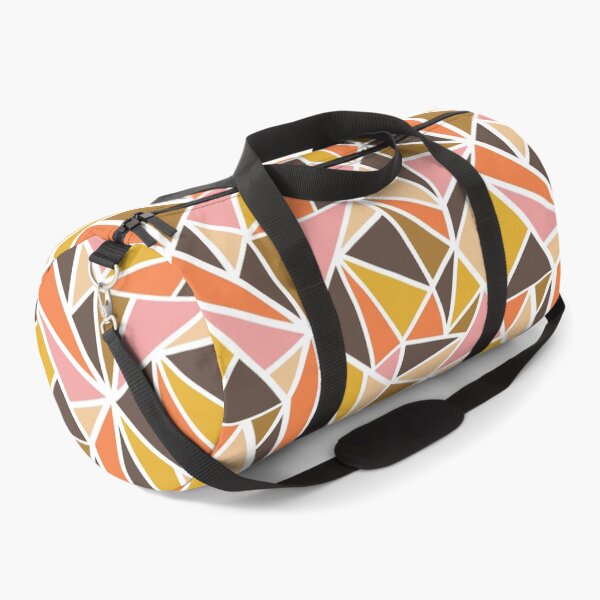 Item preview, Vintage 60s 70s Geometric Pattern in Brown Pink and Orange Retro Colors designed and sold by 1stAmendMerch.