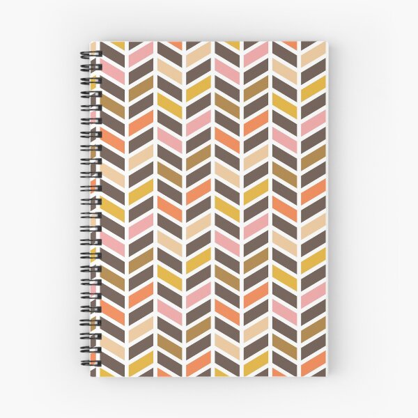 Item preview, Vintage 60s 70s Geometric Herringbone Pattern in Brown Pink and Orange Retro Colors designed and sold by 1stAmendMerch.