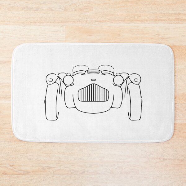 Item preview, Allard J2 1950s classic British sports car black outline graphic designed and sold by soitwouldseem.