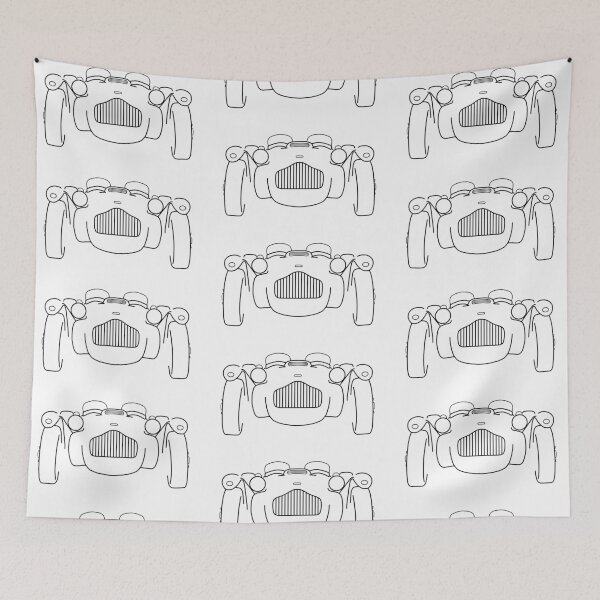 Item preview, Allard J2 1950s classic British sports car black outline graphic designed and sold by soitwouldseem.