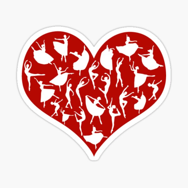 Item preview, Love Dancing Ballet Dancer Cute Heart Dance designed and sold by GINIART.