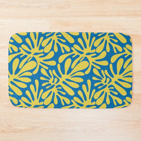 Item preview, Yellow and blue abstract shape pattern designed and sold by IevaLiART.
