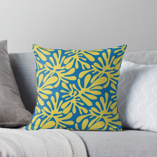 Aperçu de l'œuvre Motif de forme abstraite jaune et bleu créée et vendue par IevaLiART.