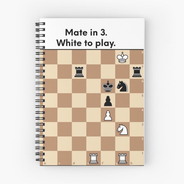 Item preview, Chess puzzle sticker and magnet. Mate in 3. White to play. designed and sold by chessmate.