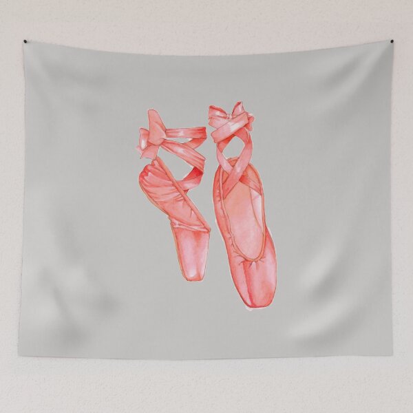 Aperçu de l'œuvre Ballet Ballerine Pointe Chaussures Point Femmes Danse Mignon créée et vendue par GINIART.