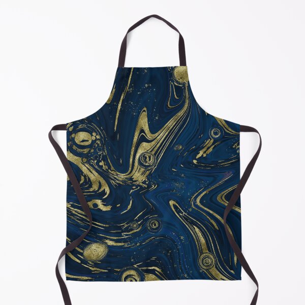 Artikelvorschau, Marineblauer Marmor & Gold-Imitat-Glitter-abstrakte Kunst entworfen und verkauft von Karen McFarland.