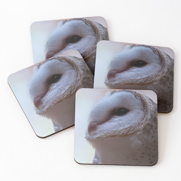 Item preview, Barn owl portrait closeup photo designed and sold by hendrikspix.