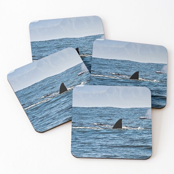 Item preview, Whales Orca Fin Seascape Mountains De Hoop Nature Reserve, South Africa designed and sold by worldways.