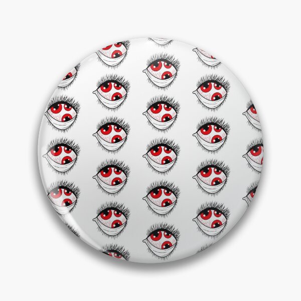 Item preview, Inkwork Of Ominous, Bizzare, Red Eyes (Multiple Eyes Pattern - White Background) designed and sold by Diamantina-ai.