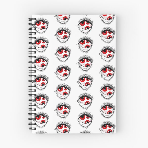 Item preview, Inkwork Of Ominous, Bizzare, Red Eyes (Multiple Eyes Pattern - White Background) designed and sold by Diamantina-ai.