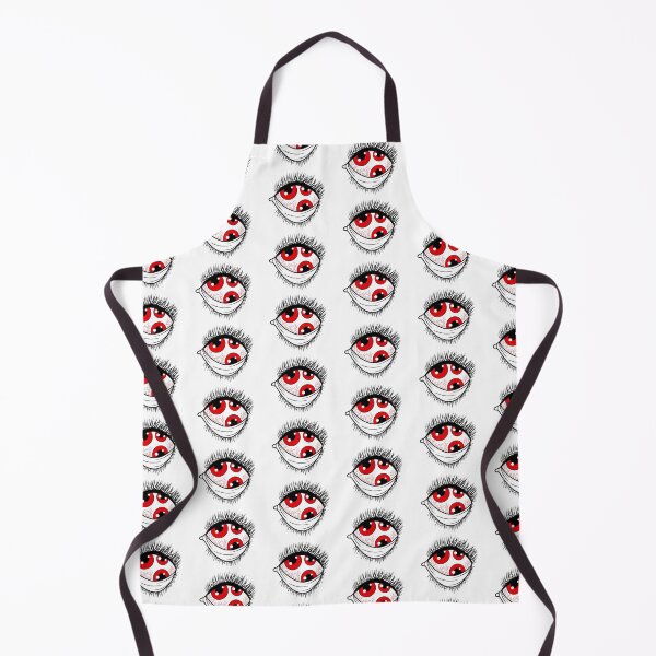 Item preview, Inkwork Of Ominous, Bizzare, Red Eyes (Multiple Eyes Pattern - White Background) designed and sold by Diamantina-ai.