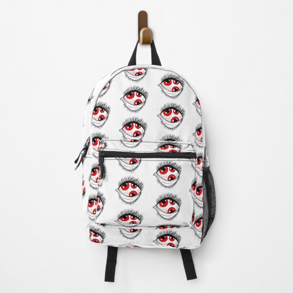 Item preview, Inkwork Of Ominous, Bizzare, Red Eyes (Multiple Eyes Pattern - White Background) designed and sold by Diamantina-ai.