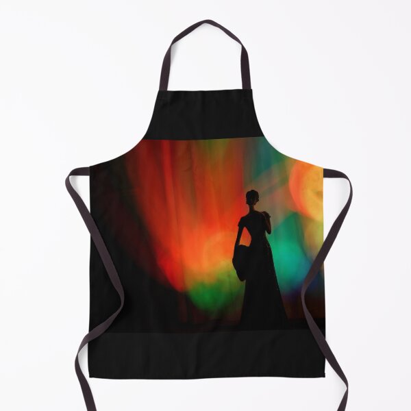 Item preview, A mysterious female silhouette figure standing in front of colorful background in the darkness designed and sold by FCEalin.