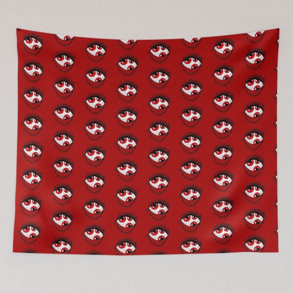 Item preview, Inkwork Of Ominous, Bizzare, Red Eyes (Multiple Eyes Pattern - Red Background) designed and sold by Diamantina-ai.