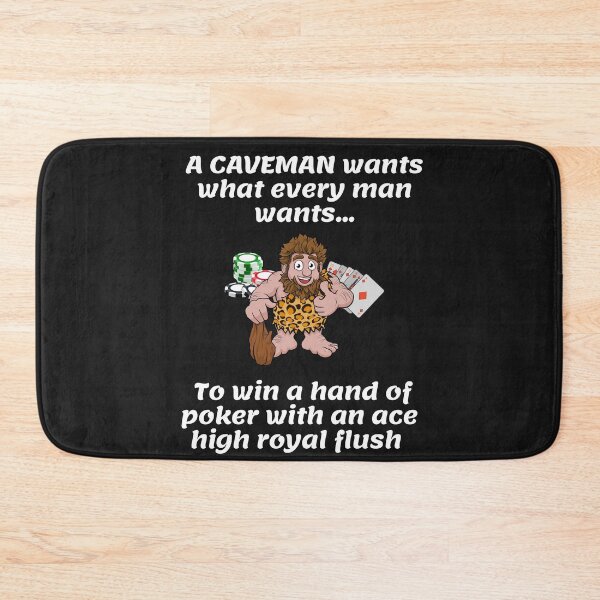 Item preview, Caveman wins big with royal flush designed and sold by rocklegends99.