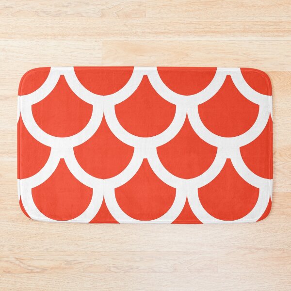 Item preview, Orange plain background and white art deco pattern designed and sold by Brontorino.