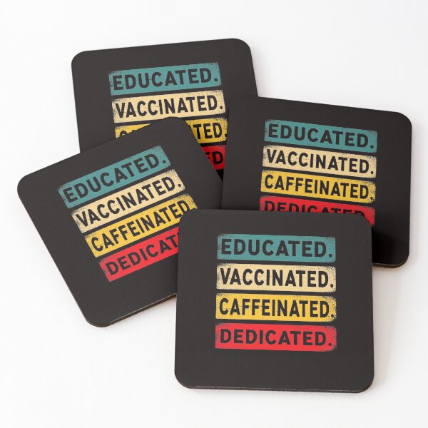Item preview, Educated vaccinated caffeinated dedicated  designed and sold by Majesticoo.