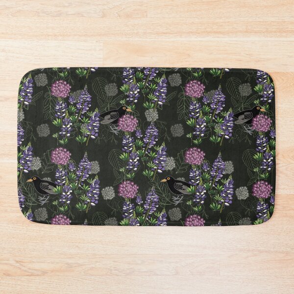 Item preview, Blackbird in purple paradise, black and purple designed and sold by Naty Design Prague.