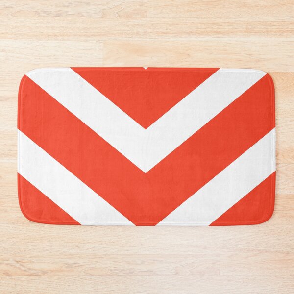Item preview, Orange plain background with white geometric zig zag pattern designed and sold by Brontorino.