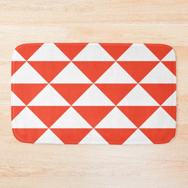 Item preview, Orange plain background with white geometric triangle pattern designed and sold by Brontorino.