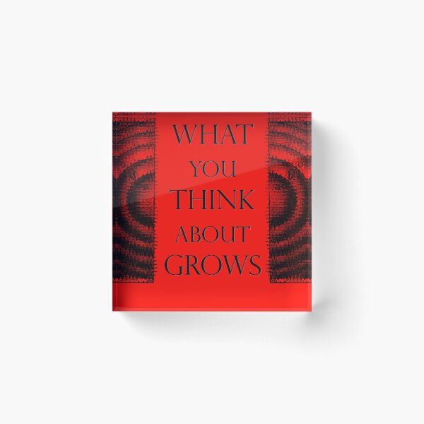 Item preview, What You Think About Grows, the Ripple Effect Bright Red Background designed and sold by SpiritGifts.