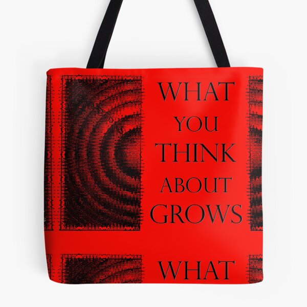 Item preview, What You Think About Grows, the Ripple Effect Bright Red Background designed and sold by SpiritGifts.