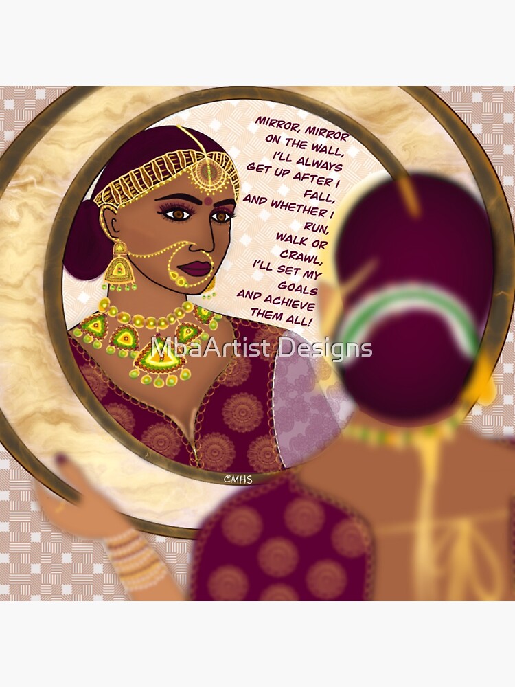 Mirror Mirror on the Wall -- Daily Affirmation Sticker for Sale by  MbaArtist Designs