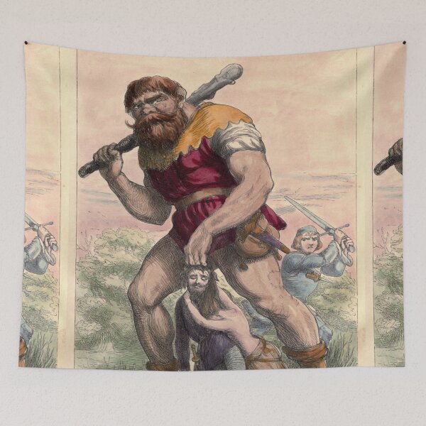 Item preview, Jack the Giant killer vintage artwork illustration designed and sold by Vintage Designs +.