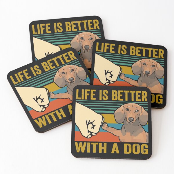 Artikelvorschau, Mit einem niedlichen Hundedackel ist das Leben besser entworfen und verkauft von honeyandcotton.