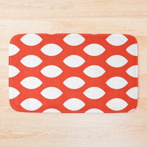 Item preview, Orange plain background and white art deco pattern designed and sold by Brontorino.