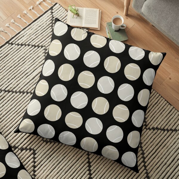 Padel or tennis balls pattern neutrals Floor Pillow