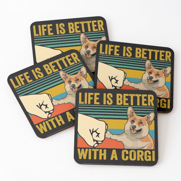 Item preview, Life is Better with a Corgi designed and sold by honeyandcotton.