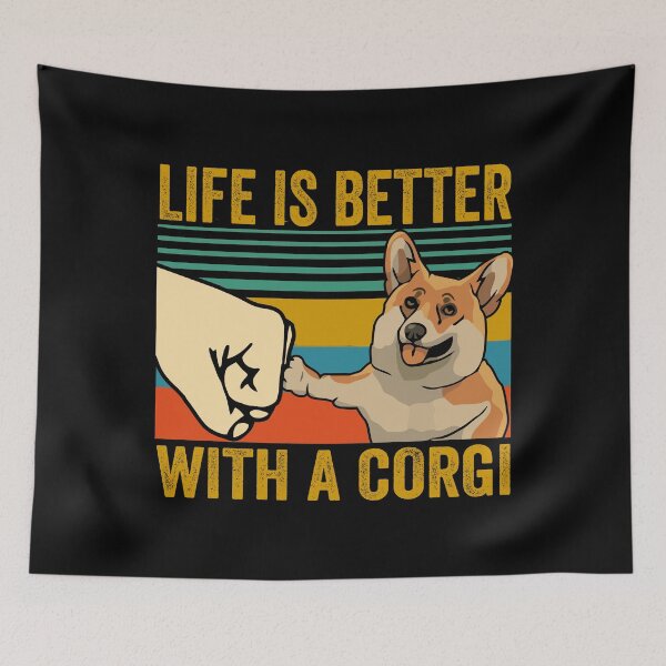 Item preview, Life is Better with a Corgi designed and sold by honeyandcotton.