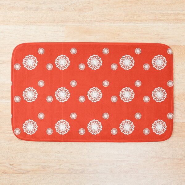 Item preview, Orange plain background and white art deco pattern designed and sold by Brontorino.