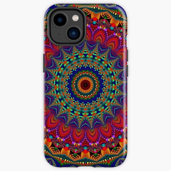 Mandala Aquarell Kunst blau, lila, rot Textur-Design. iPhone- oder Samsung-Handyhülle & Abdeckung iPhone Robuste Hülle