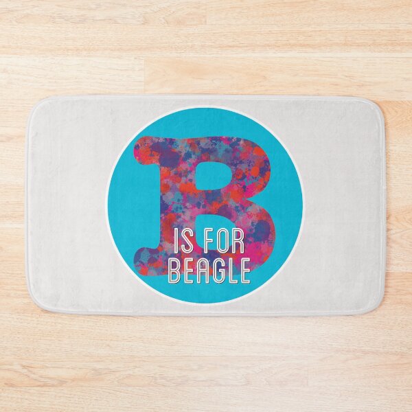 Item preview, B is for Beagle Dog Alphabet Red and Blue Monogram designed and sold by AMSonArt.