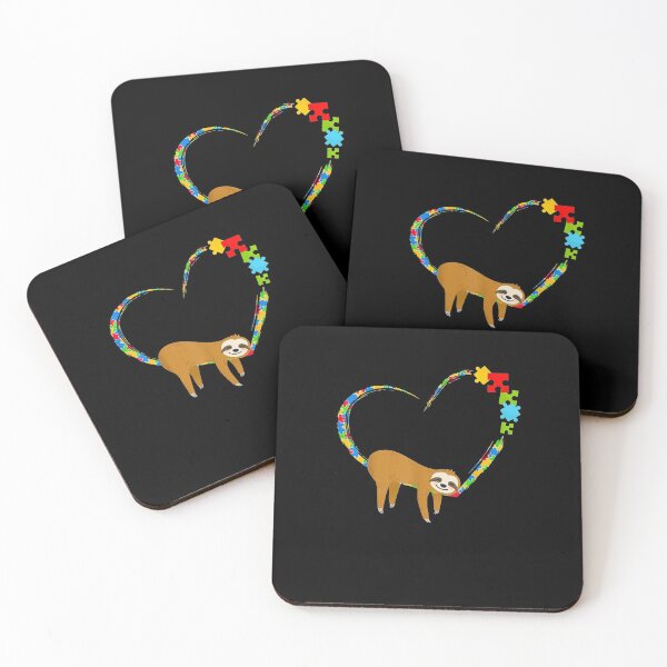 Artikelvorschau, Faultier-Liebesband-Herz-Puzzle-Autismus-Bewusstseins-Geschenke entworfen und verkauft von KUJTVEY.