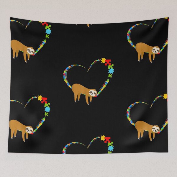 Item preview, Sloth Love Ribbon Heart Puzzle Autism Awareness Gifts designed and sold by KUJTVEY.