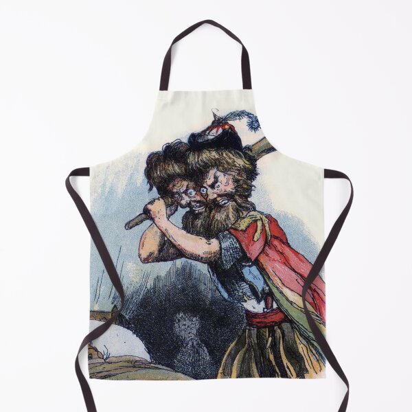 Item preview, 2 headed giant Jack the Giant killer vintage artwork illustration designed and sold by Vintage Designs +.