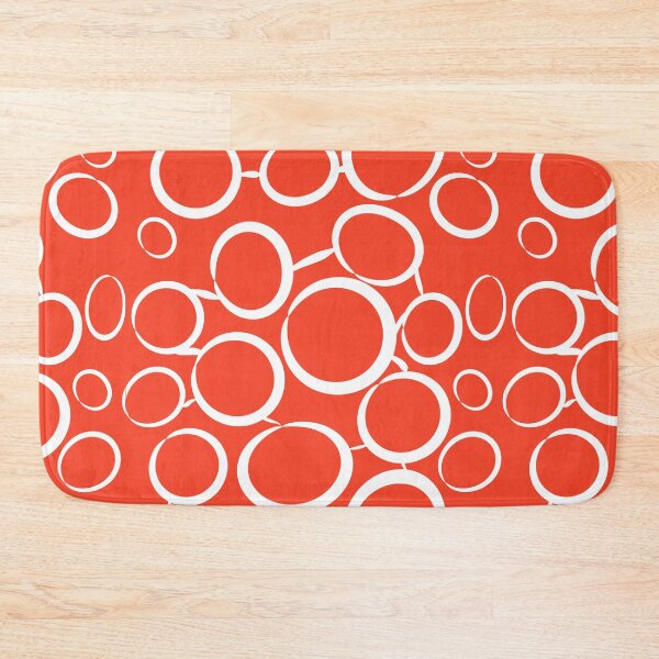 Item preview, Orange plain background white bubble pattern designed and sold by Brontorino.